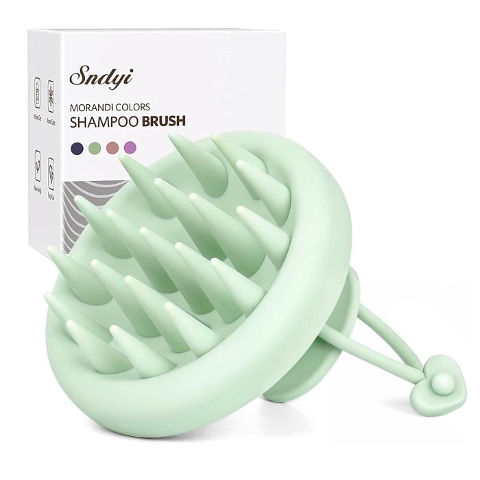 Sndyi Silicone Scalp Massager with Extra Long Bristles